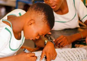 A child writing