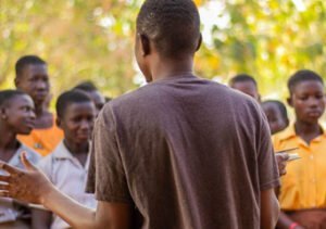 A group of school children in Ghana