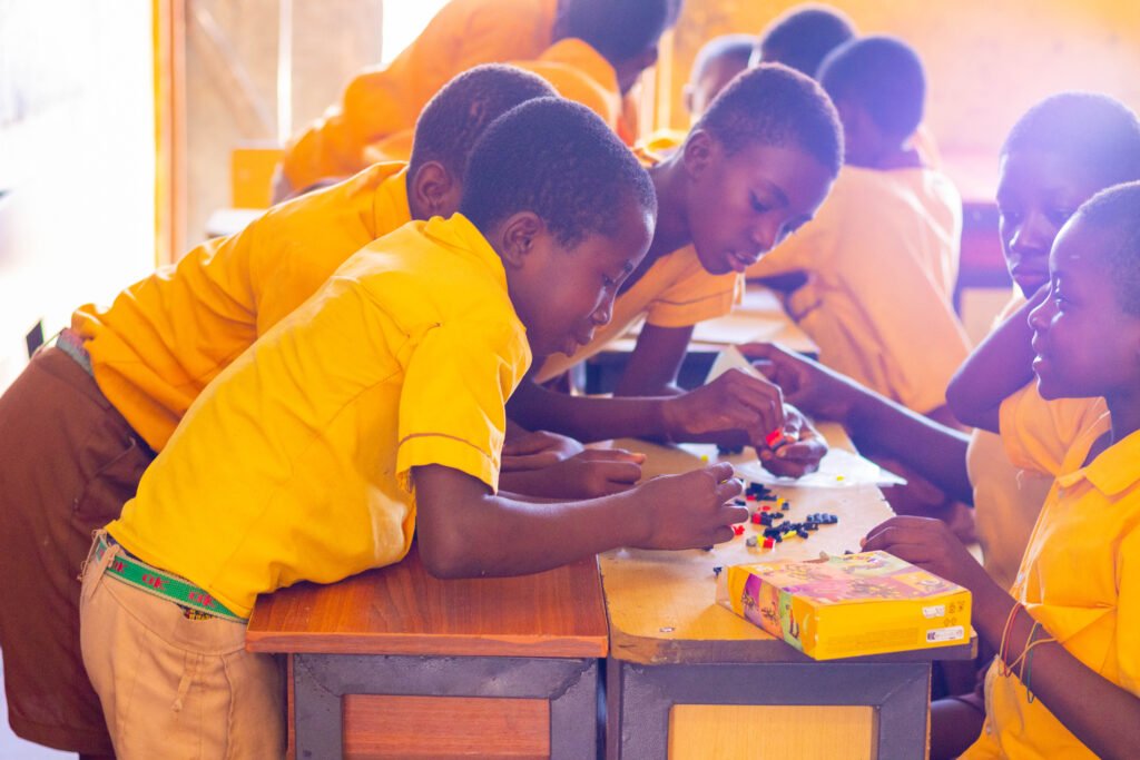 Students participate in an interactive learning and engagement session facilitated by Homeland Ghana.