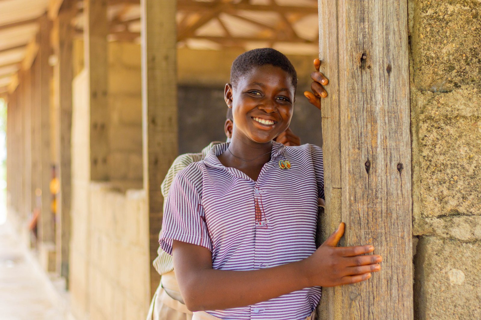 Mavis at Kori Junior High School in Ghana.